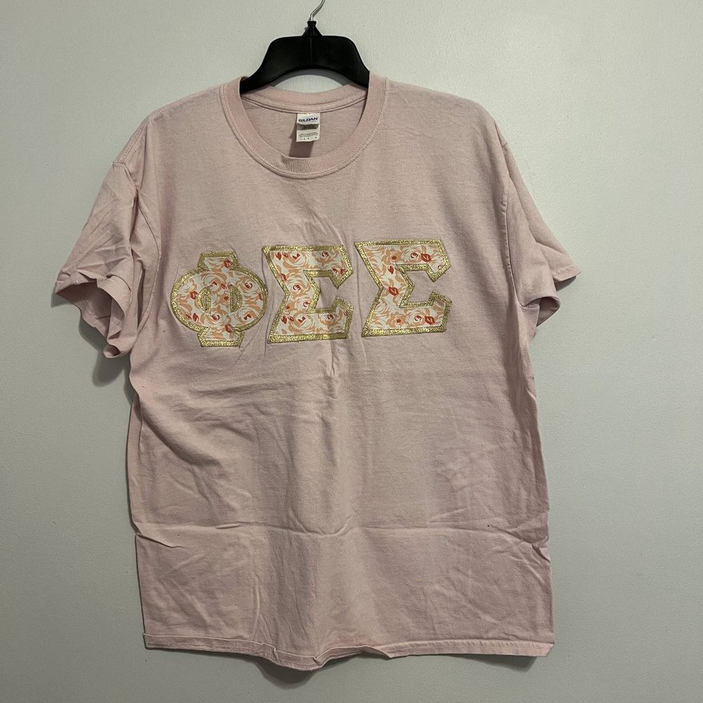 Phi Sigma Sigma Floral Letters T-Shirt